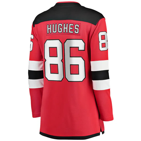 Fanatics Jack Hughes New Jersey Devils Women's Home Breakaway Jersey