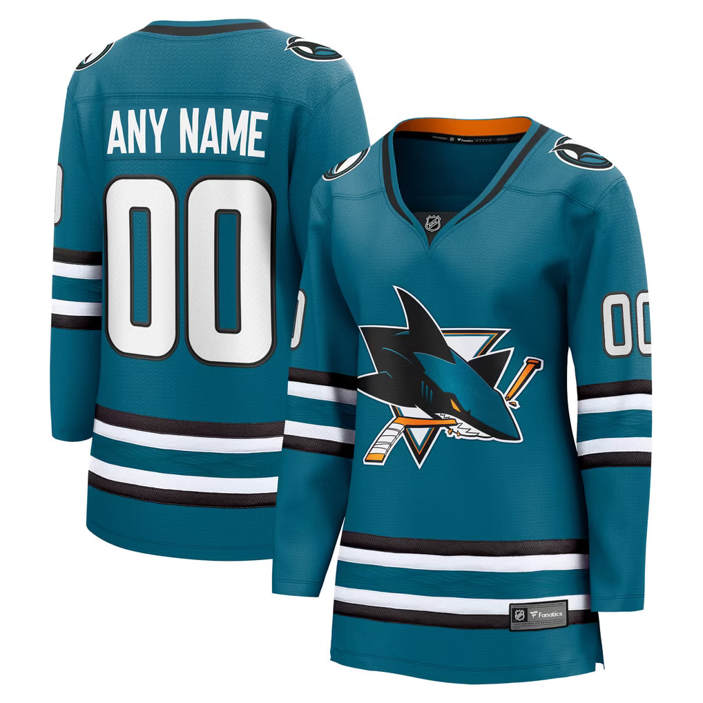 Fanatics San Jose Sharks Women's Home Breakaway Custom Jersey