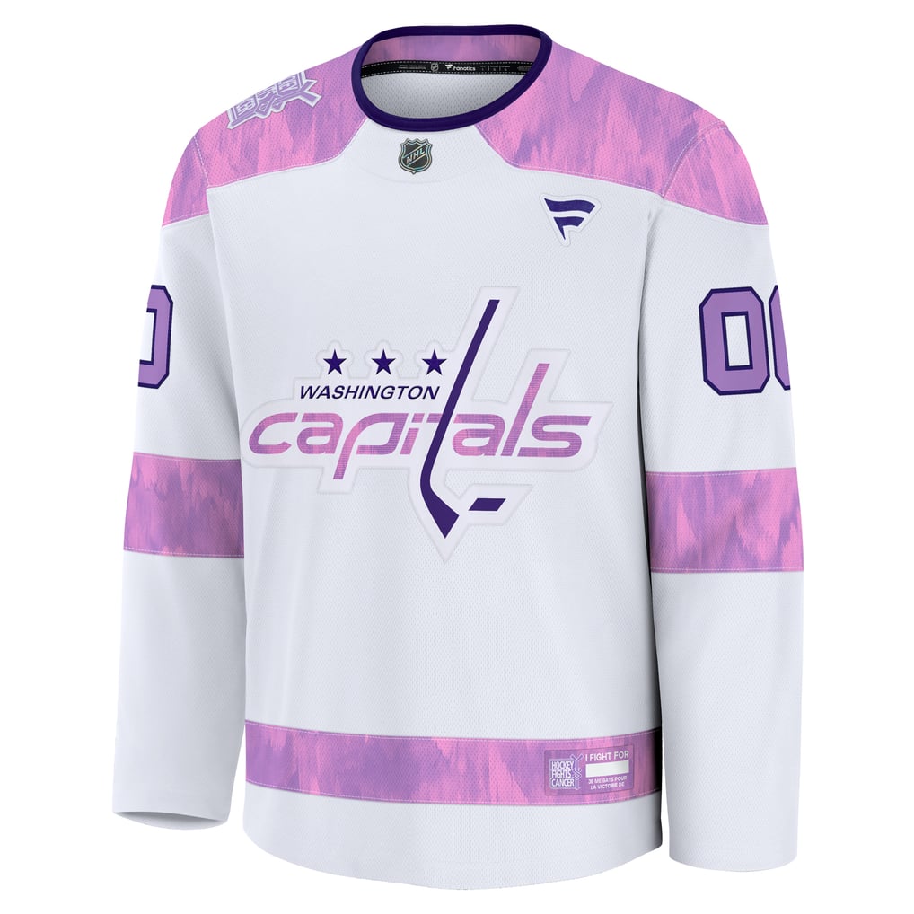 Fanatics Washington Capitals Hockey Fights Cancer Custom Practice Jersey