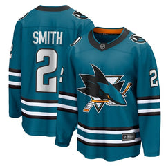 Fanatics Will Smith San Jose Sharks Home Breakaway Jersey