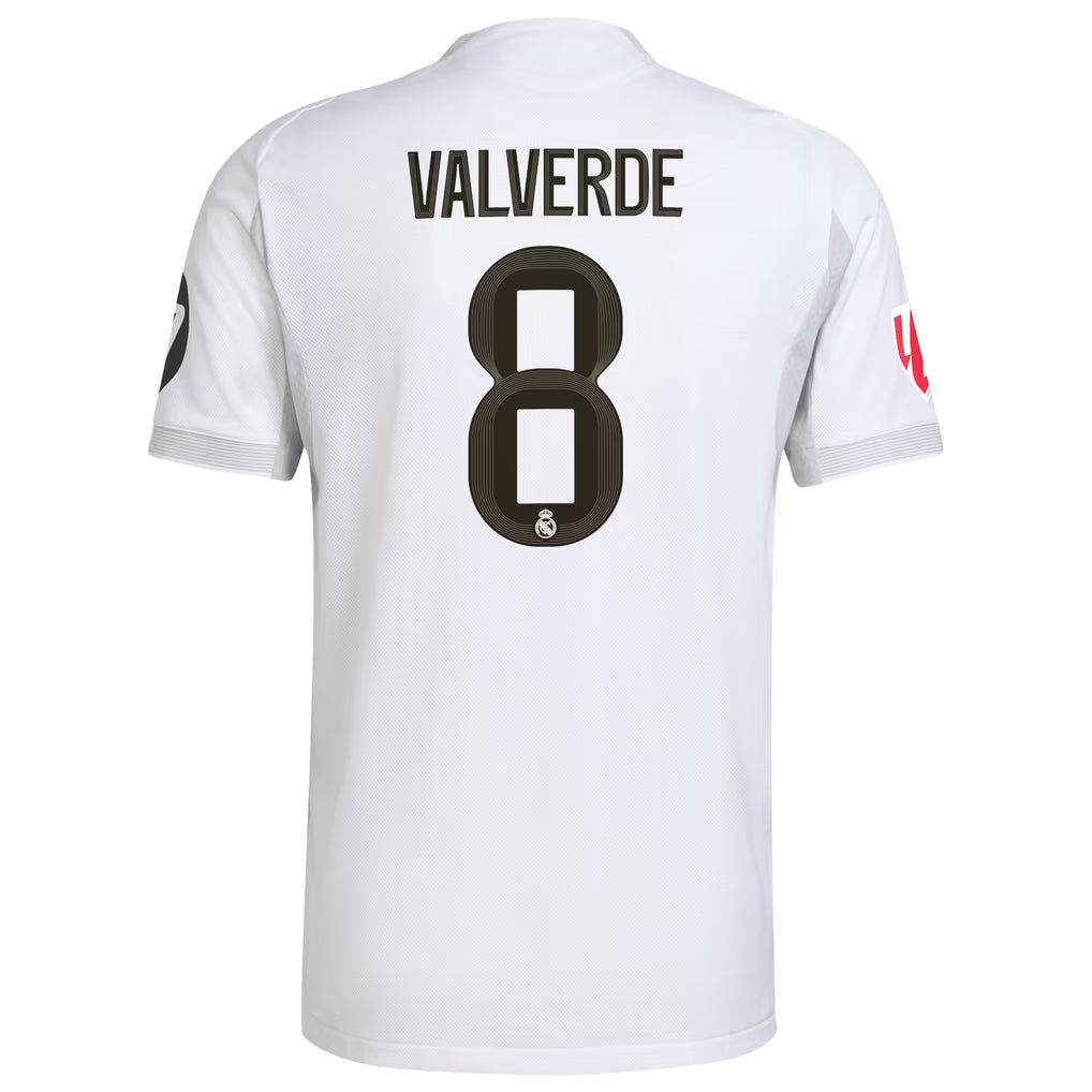 adidas Real Madrid Federico Valverde 2025/26 Home Authentic Jersey