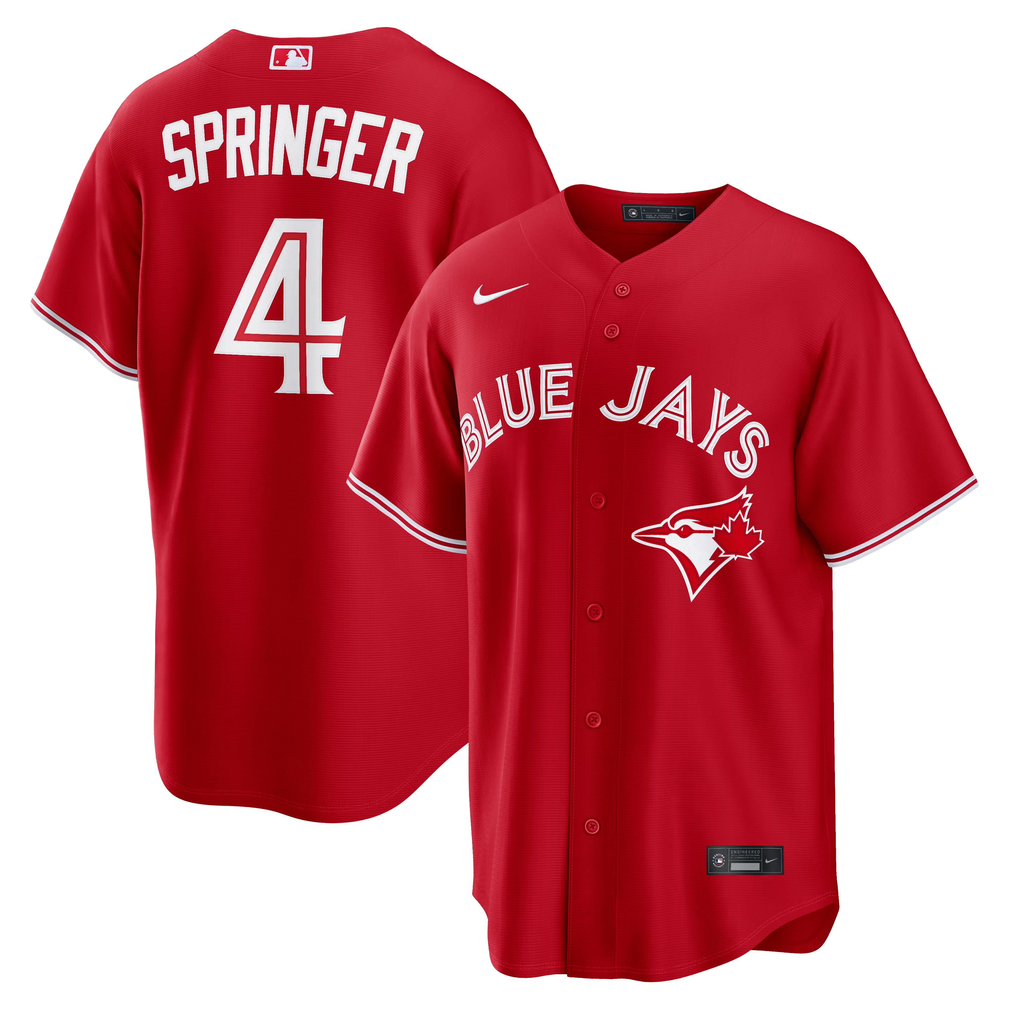 Nike George Springer Toronto Blue Jays Canada Day Replica Jersey