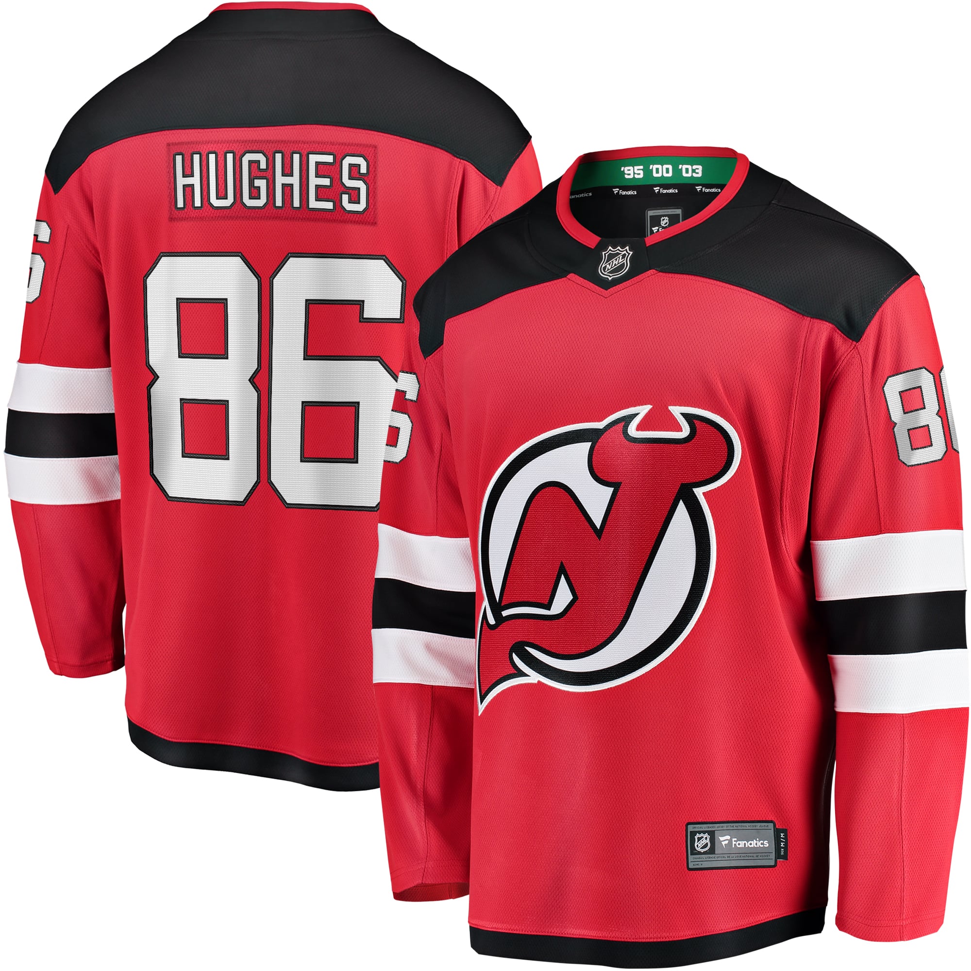 Fanatics Jack Hughes New Jersey Devils Breakaway Player Jersey