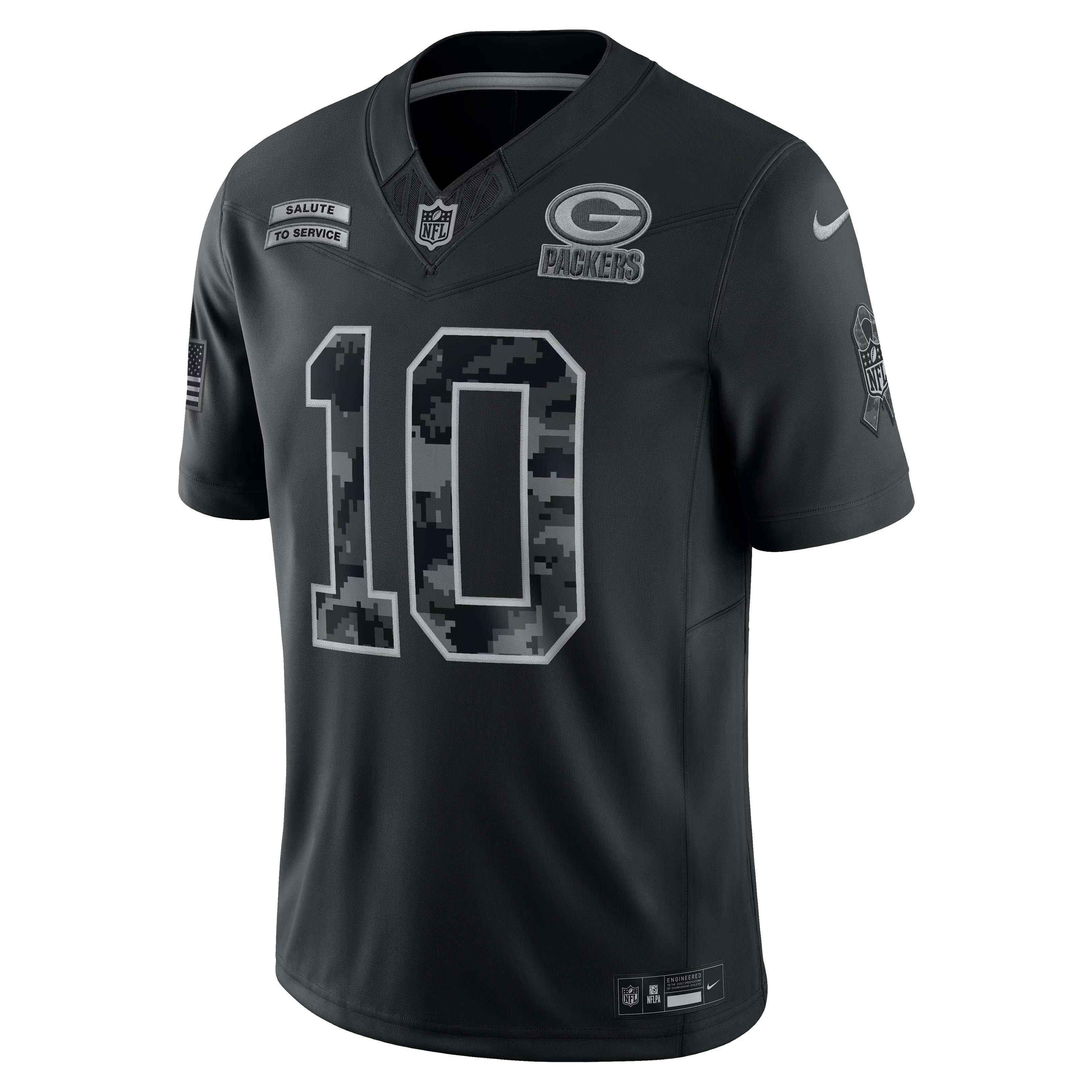 Jordan Love Green Bay Packers Nike 2026 Salute to Service Stitched Limited Jersey