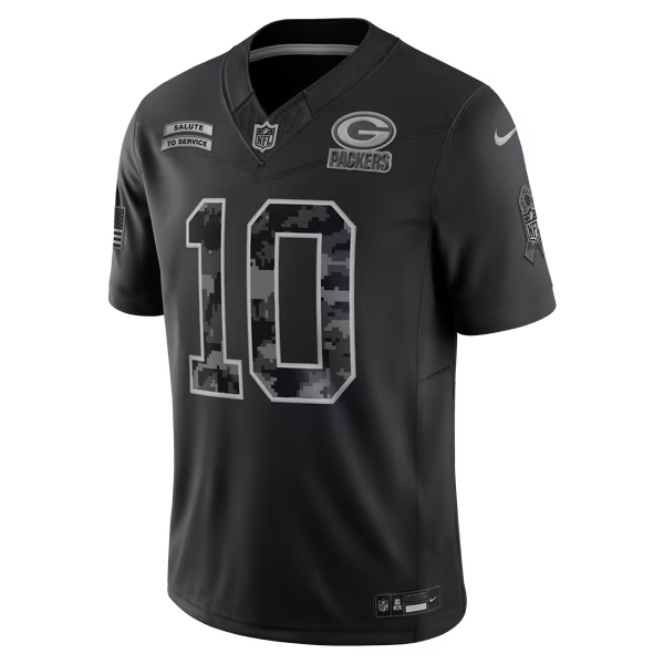Jordan Love Green Bay Packers Nike 2026 Salute to Service Stitched Limited Jersey