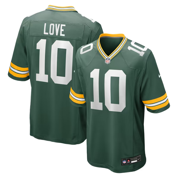 Nike Green Bay Packers Jordan Love Game Jersey