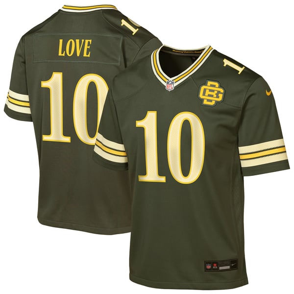 Nike Green Bay Packers Jordan Love Youth 2026 Rivalries Game Jersey