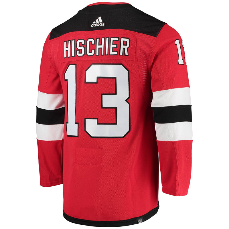 Nico Hischier New Jersey Devils adidas Home Primegreen Authentic Player Jersey - Red