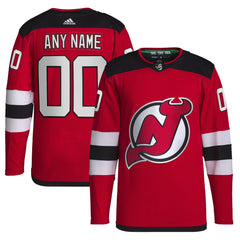New Jersey Devils adidas  Home  Primegreen Authentic Custom Jersey - Red adidas