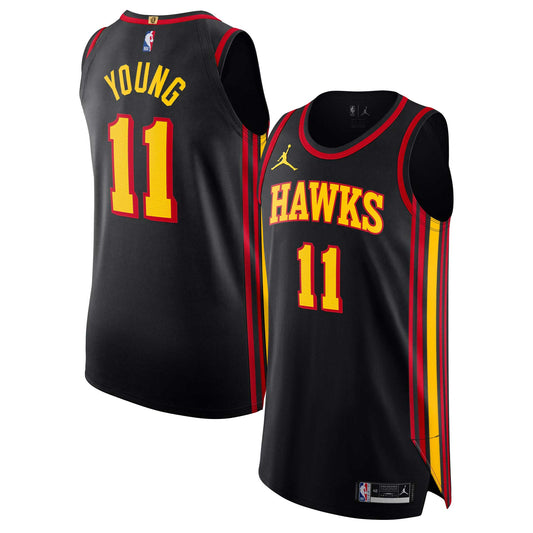Trae Young Atlanta Hawks Jordan Brand Authentic Player Jersey - Statement Edition - Black Jordan Brand