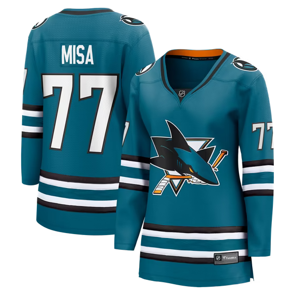Fanatics Michael Misa San Jose Sharks Women's Breakaway Jersey