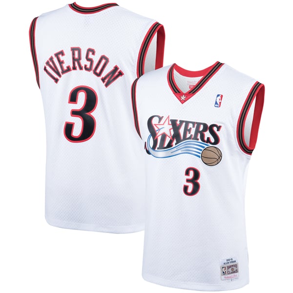 Mitchell & Ness Allen Iverson Philadelphia 76ers White Swingman Jersey