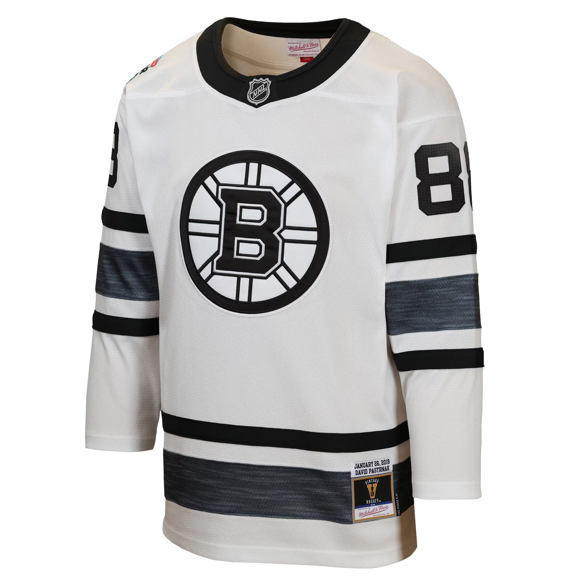 Mitchell & Ness David Pastrnak Boston Bruins Youth Power Play Jersey