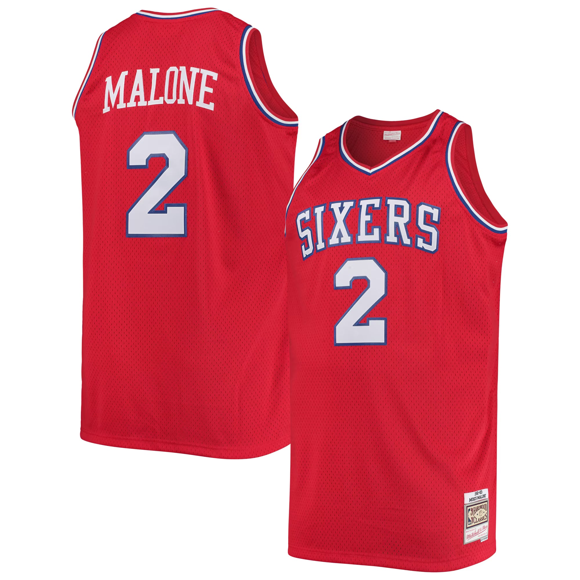 Mitchell & Ness Moses Malone Philadelphia 76ers Big & Tall Swingman Jersey
