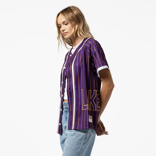 Mitchell & Ness x DANNIJO Los Angeles Lakers Women's Fashion Baseball Jersey