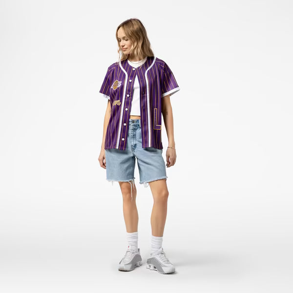 Mitchell & Ness x DANNIJO Los Angeles Lakers Women's Fashion Baseball Jersey