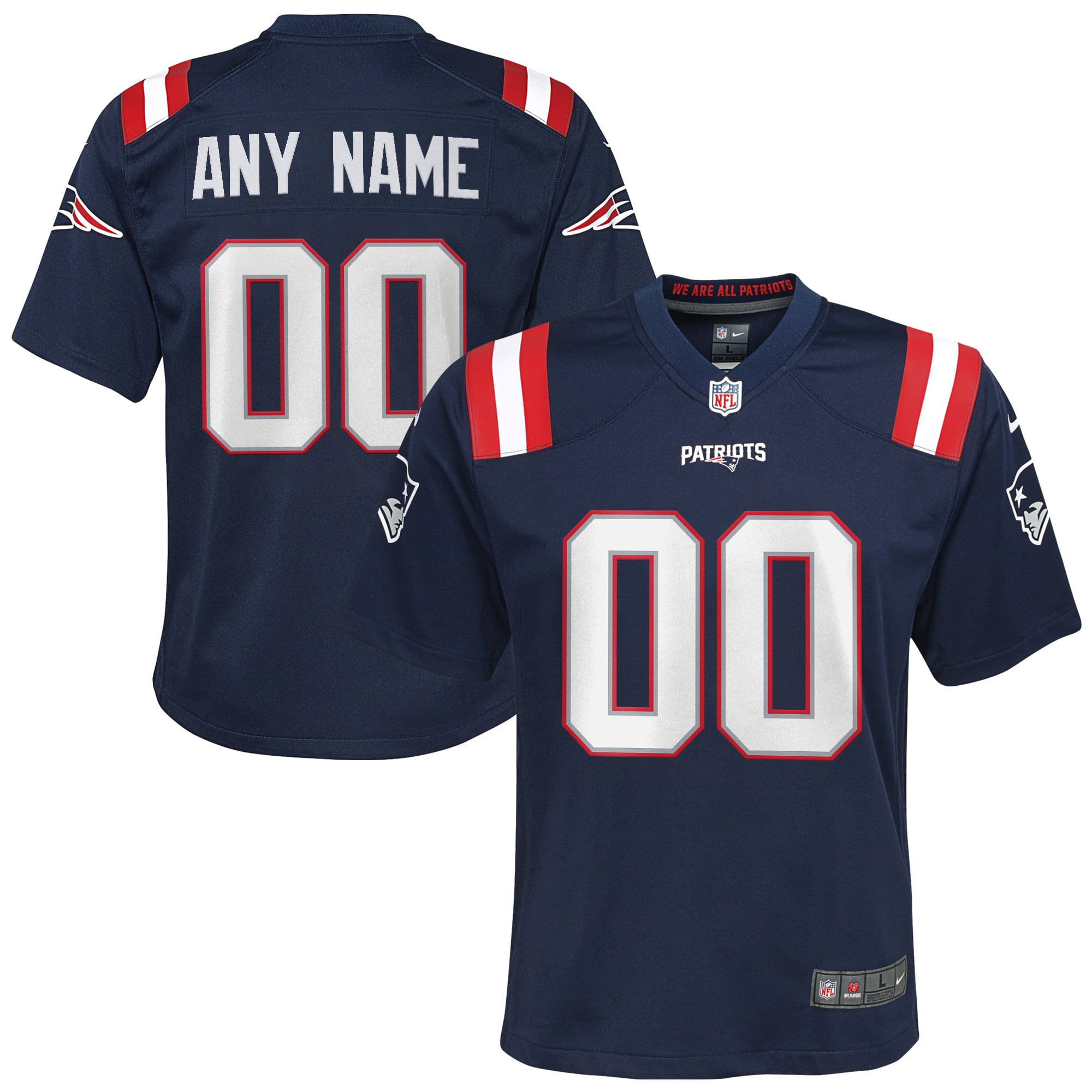 Nike New England Patriots Youth Custom Game Jersey