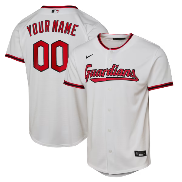 Nike Cleveland Guardians Youth Home Replica Custom Jersey