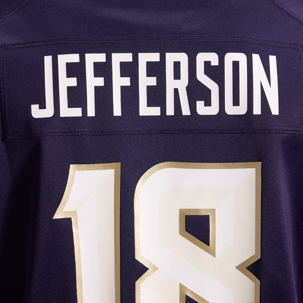Nike Justin Jefferson Minnesota Vikings 2026 Rivalries Game Jersey Purple