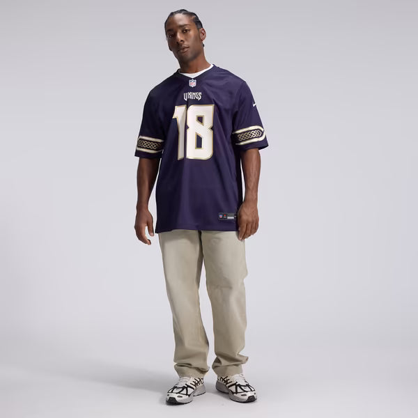 Nike Justin Jefferson Minnesota Vikings 2026 Rivalries Game Jersey Purple