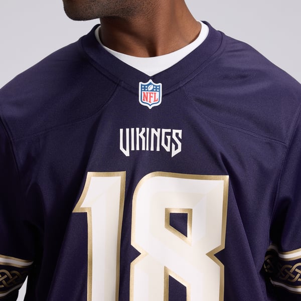 Nike Justin Jefferson Minnesota Vikings 2026 Rivalries Game Jersey Purple