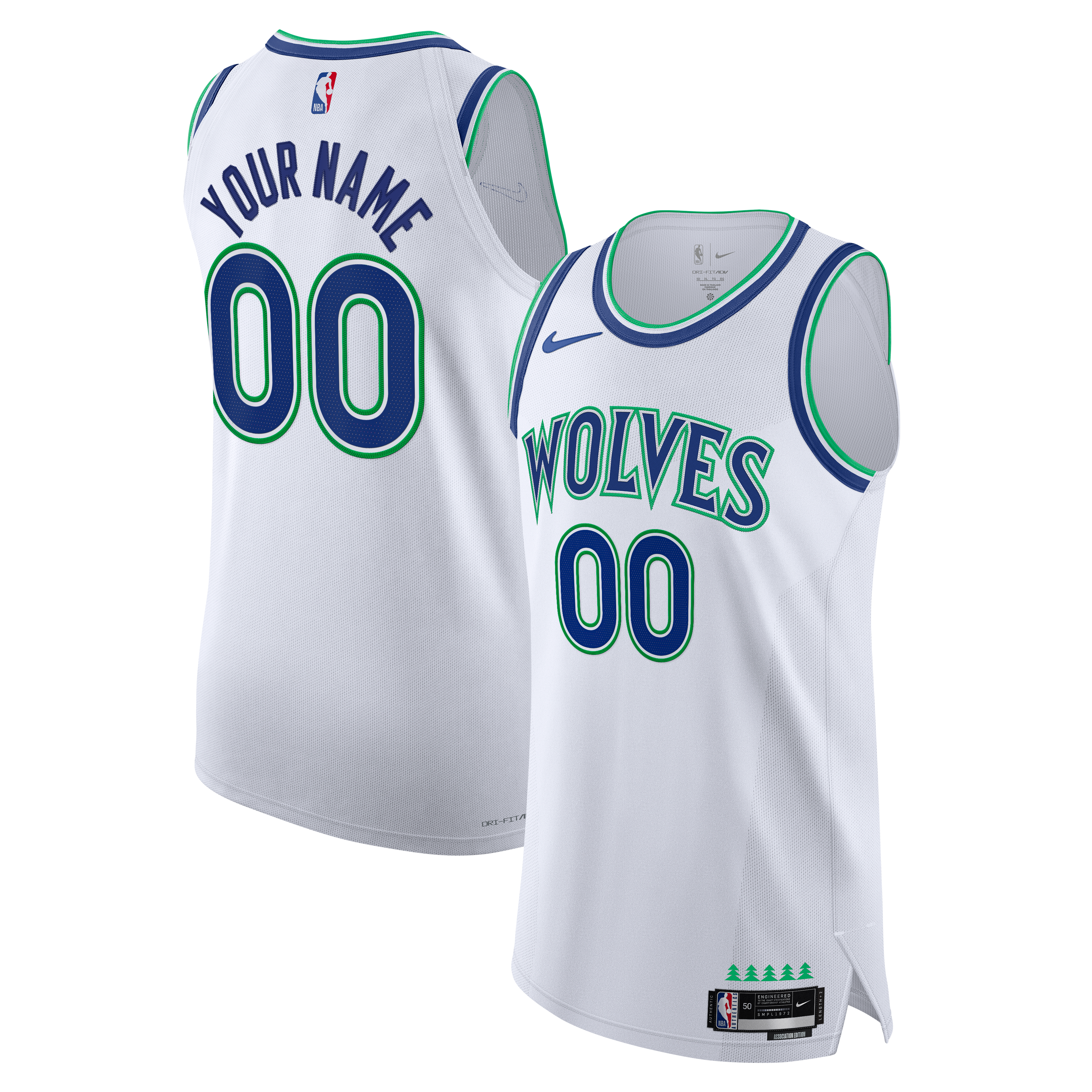 Nike Minnesota Timberwolves Association Edition Authentic Custom Jersey