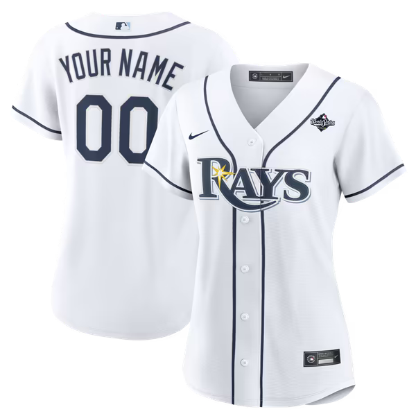 Nike Tampa Bay Rays 2026 World Series Patch Home Replica Custom Jersey