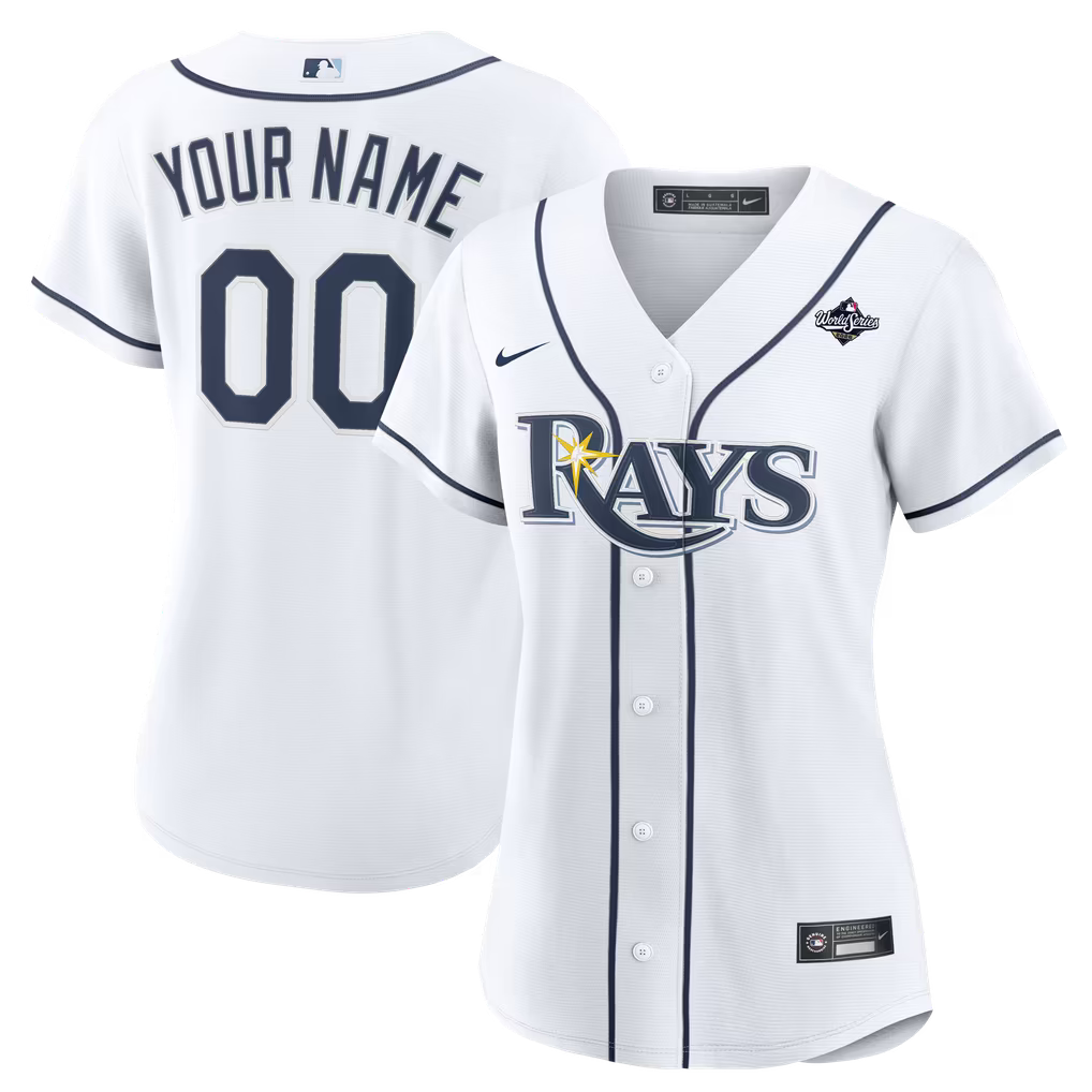 Nike Tampa Bay Rays 2026 World Series Patch Home Replica Custom Jersey