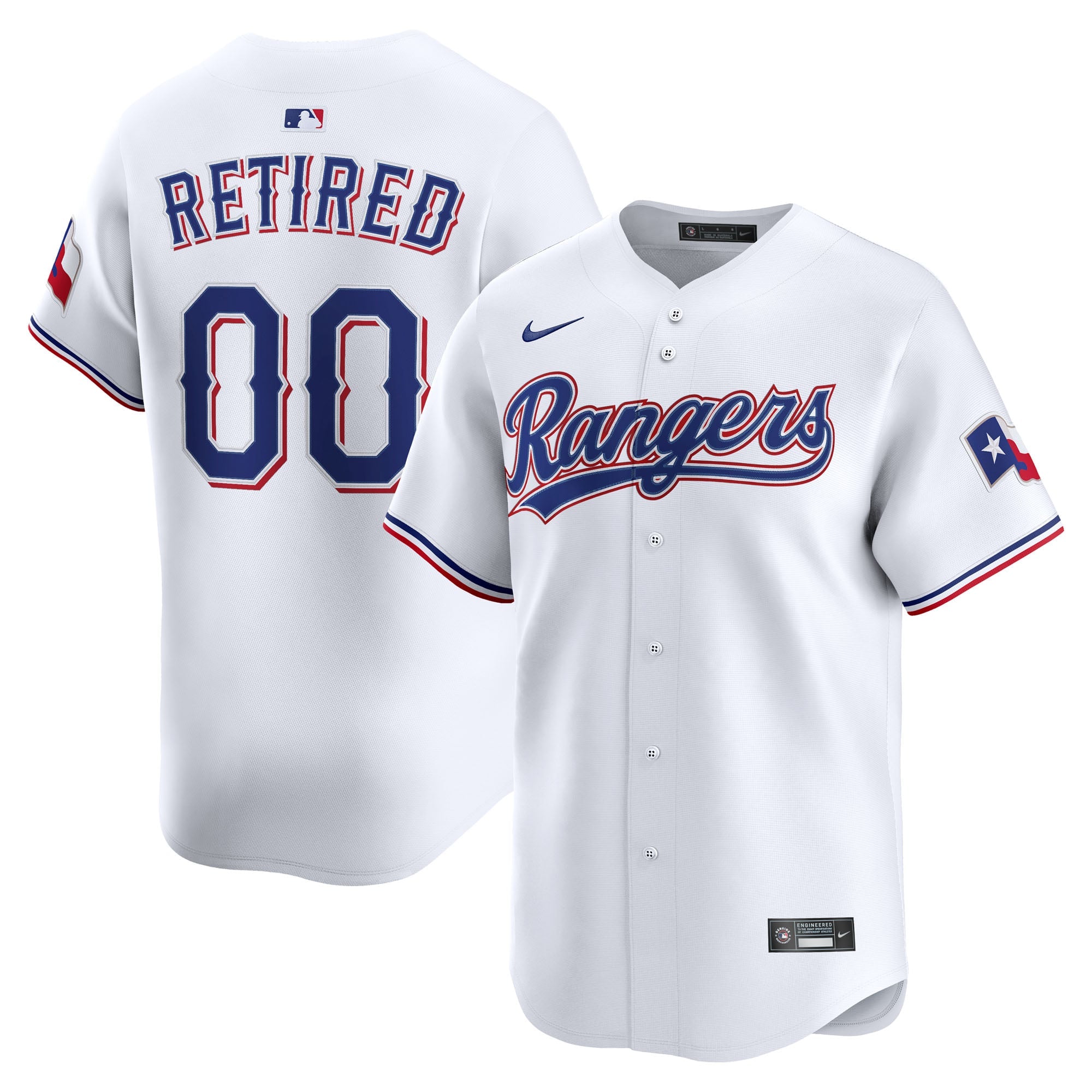 Nike Texas Rangers Home Limited Retired Roster Jersey