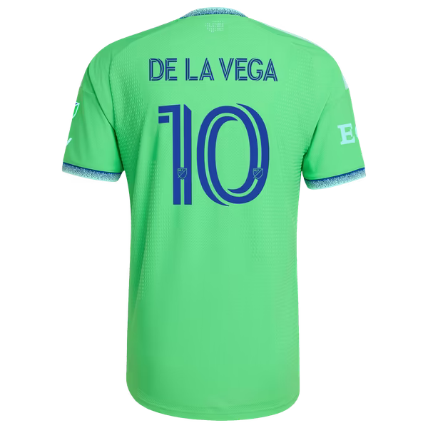 Pedro de la Vega Seattle Sounders FC adidas 2026 Authentic Patch Jersey