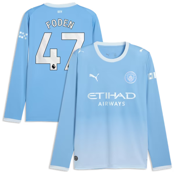 Puma Phil Foden Manchester City 2026/27 Home Replica Long Sleeve Jersey