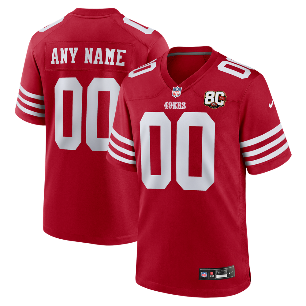 Nike San Francisco 49ers 80th Anniversary Custom Game Jersey
