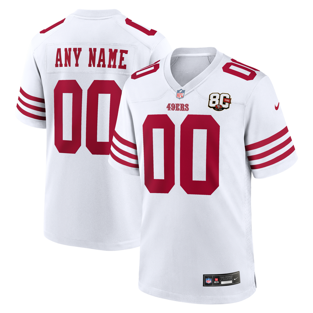 Nike San Francisco 49ers 80th Anniversary Custom Game Jersey