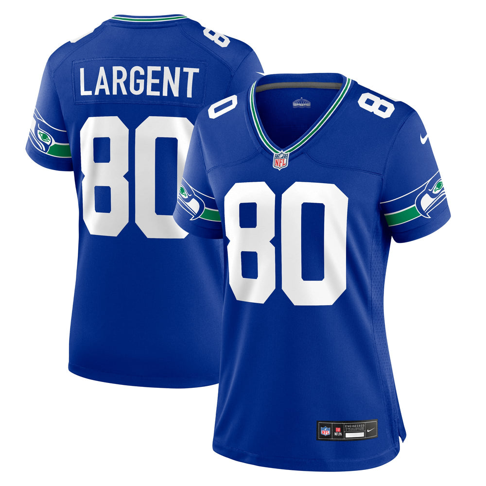 Nike Steve Largent Seattle Seahawks Women's Throwback Game Jersey