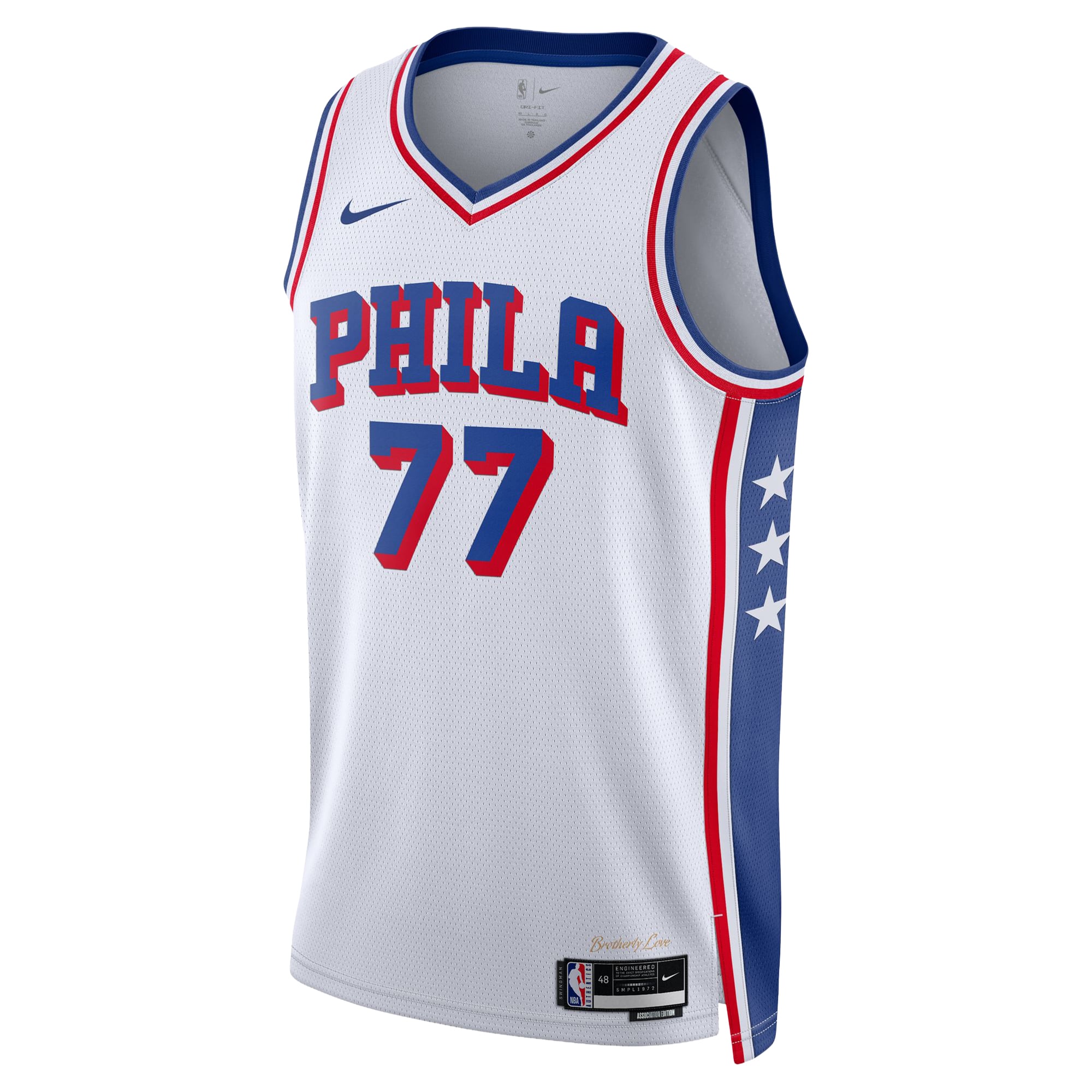 Nike VJ Edgecombe Philadelphia 76ers Unisex Swingman Association Edition Jersey