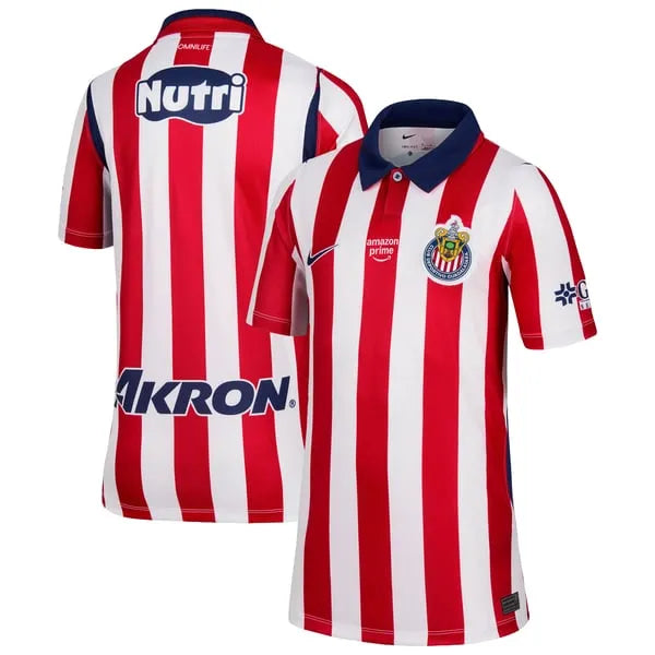 White/Red Youth Home Stadium Jersey